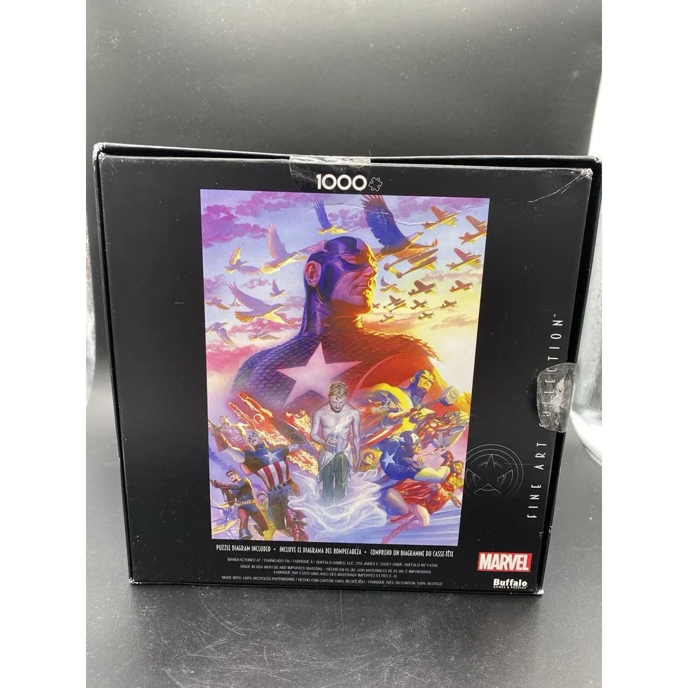 Captain America-Puzzle 1000 Pcs, Marvel Fine Art Collection- Limited Edition-New
